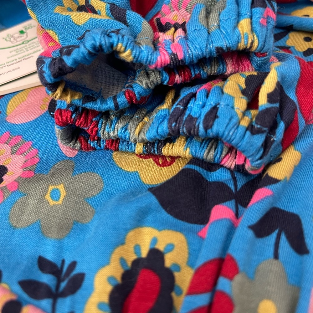 NWTBoden Jersey Mini Tea Dress Moroccan Blue Floral Long Sleeve Cottagecore Sz 2 - Picture 7 of 12